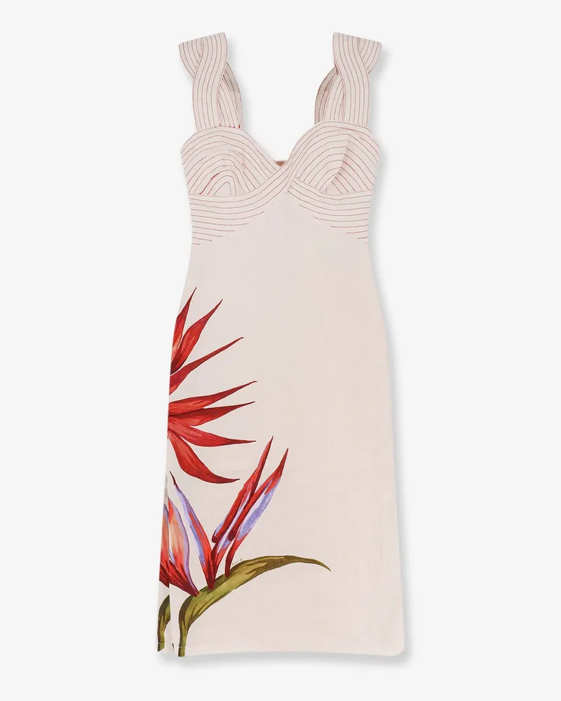 FARM Rio Strelizia linen dress -  - gender_Woman Pink