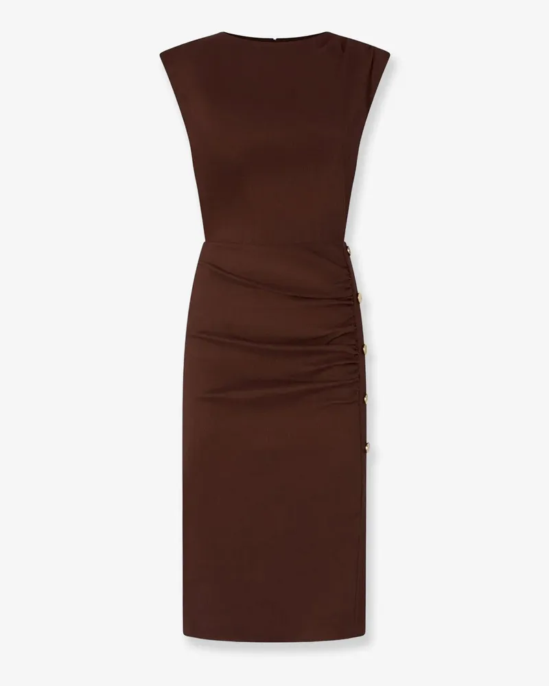 Pinko Alissa linen and viscose dress -  - gender_Woman Brown
