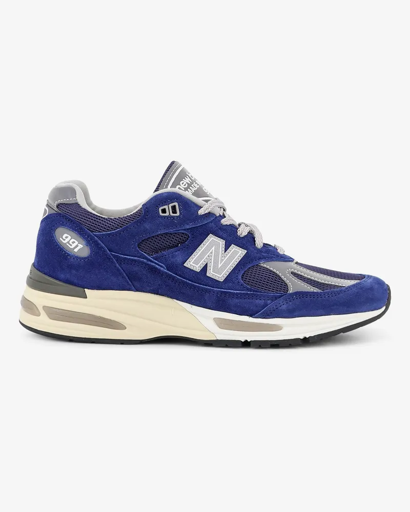 New Balance 991 suede sneakers with side logo -  - gender_Man Blue