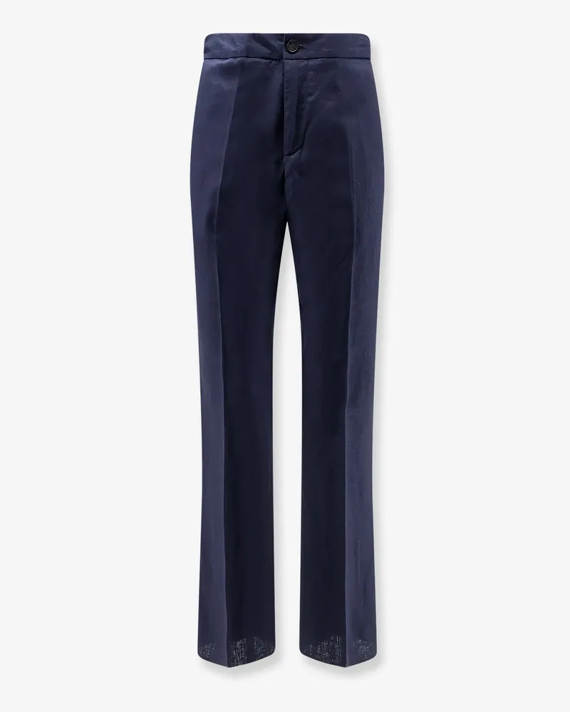 Hevò Linen and viscose trousers -  - gender_Man Blue