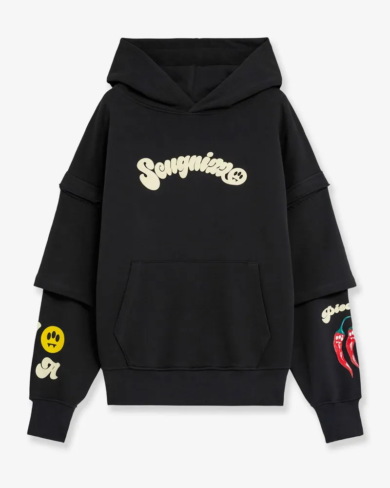 BARROW Cotton hooded sweatshirt -  - gender_Man Grey