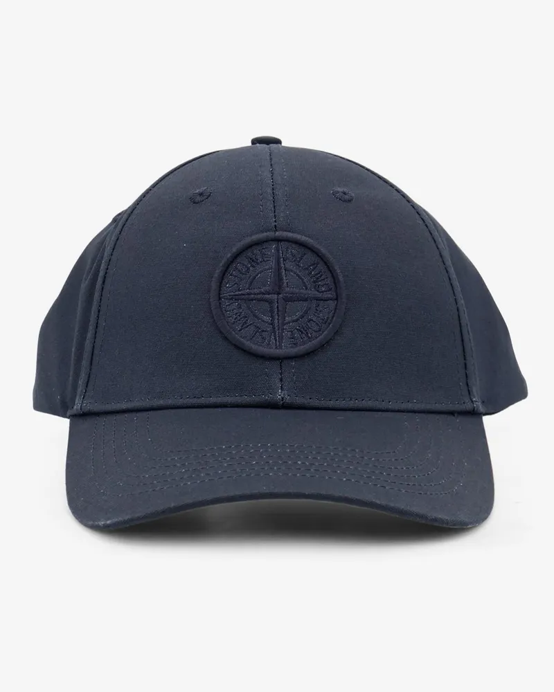 Stone Island Cotton hat with logo on the front -  - gender_Man Blue