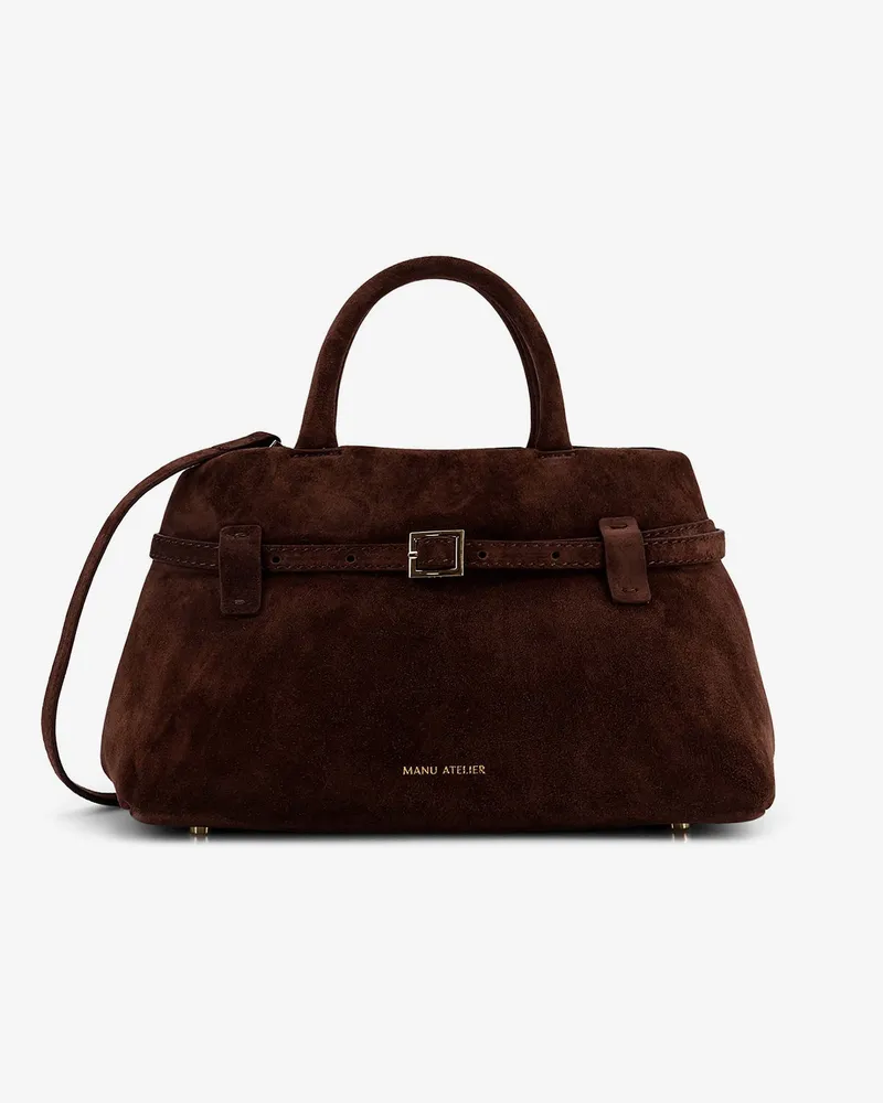 Manu Atelier Le Cambon 25 suede handbag -  - gender_Woman Brown