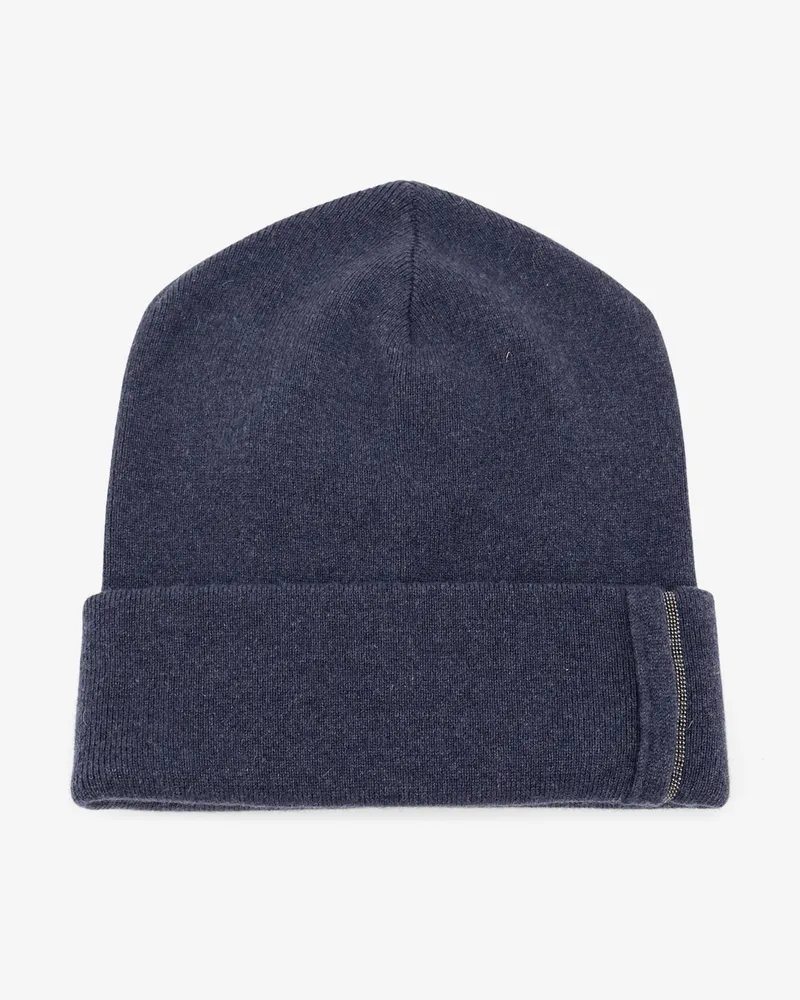 Brunello Cucinelli Cashmere hat with Monili detail -  - gender_Woman Blue