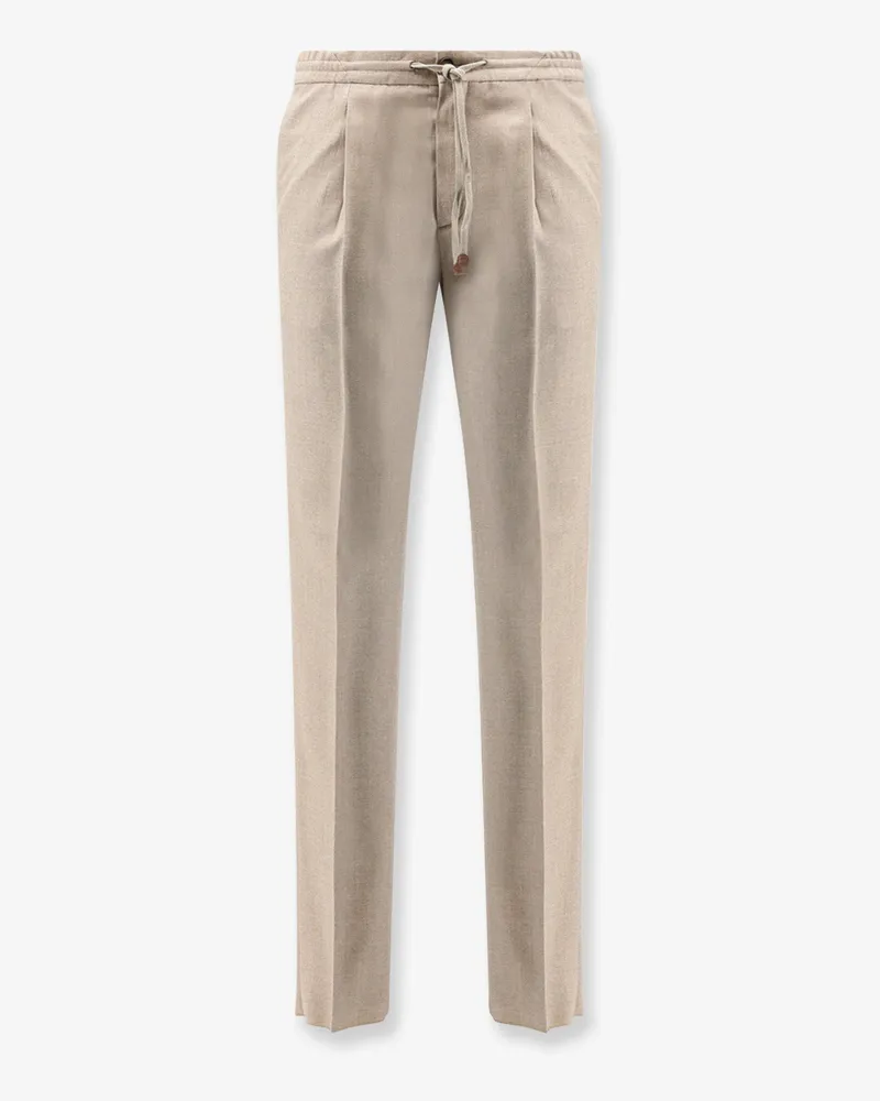 Incotex Virgin wool trousers with drawstring -  - gender_Man Beige