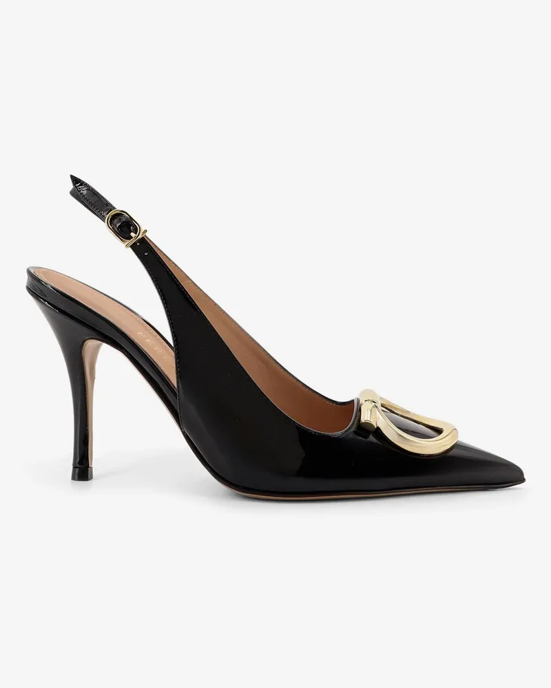Ferragamo Sara patent leather slingback pumps -  - gender_Woman Black