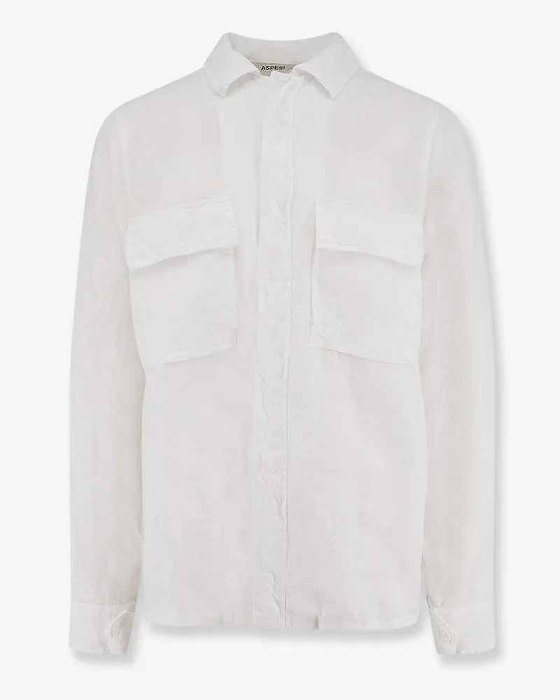 ASPESI Ri-Capa linen shirt -  - gender_Man White