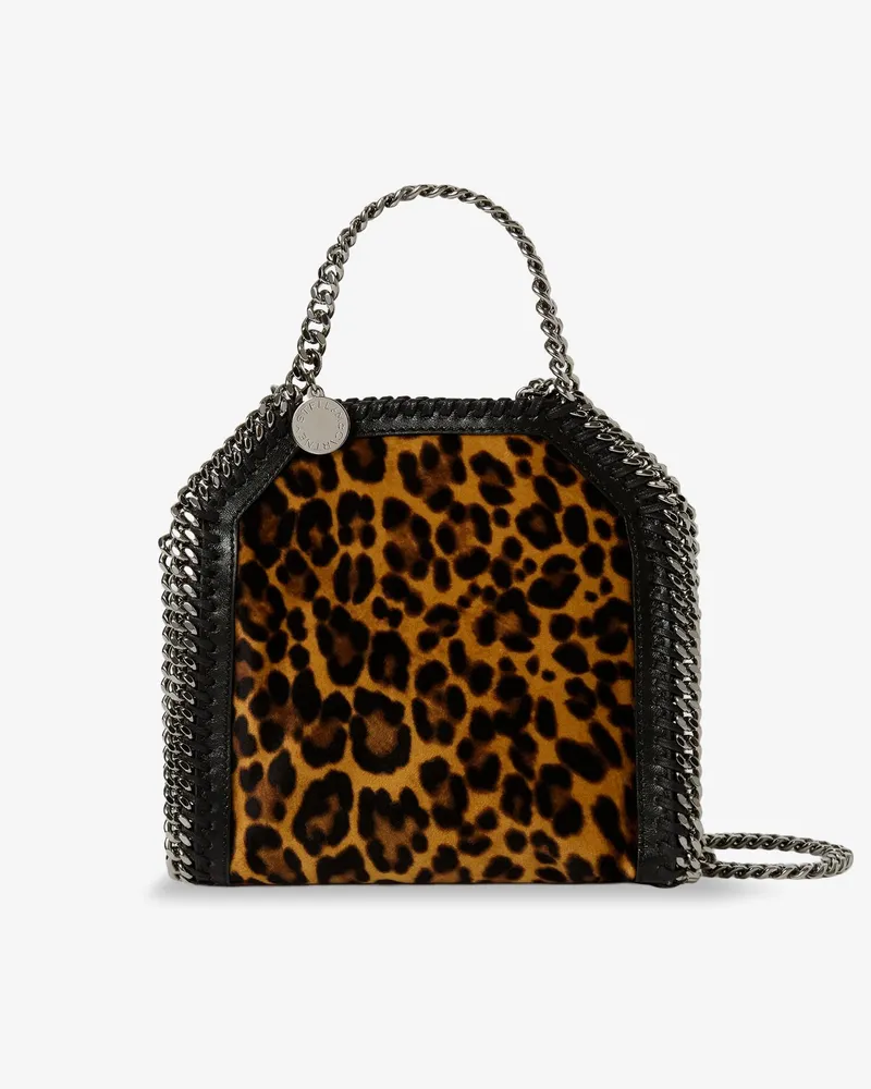 Stella McCartney Falabella Tiny Bag velvet crossbody bag with animal print -  - gender_Woman Animal