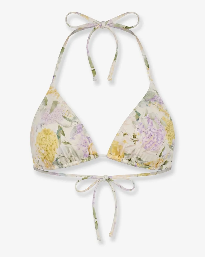 MC2 Saint Barth Leah Bikini Top with Lemony Flower print -  - gender_Woman Yellow