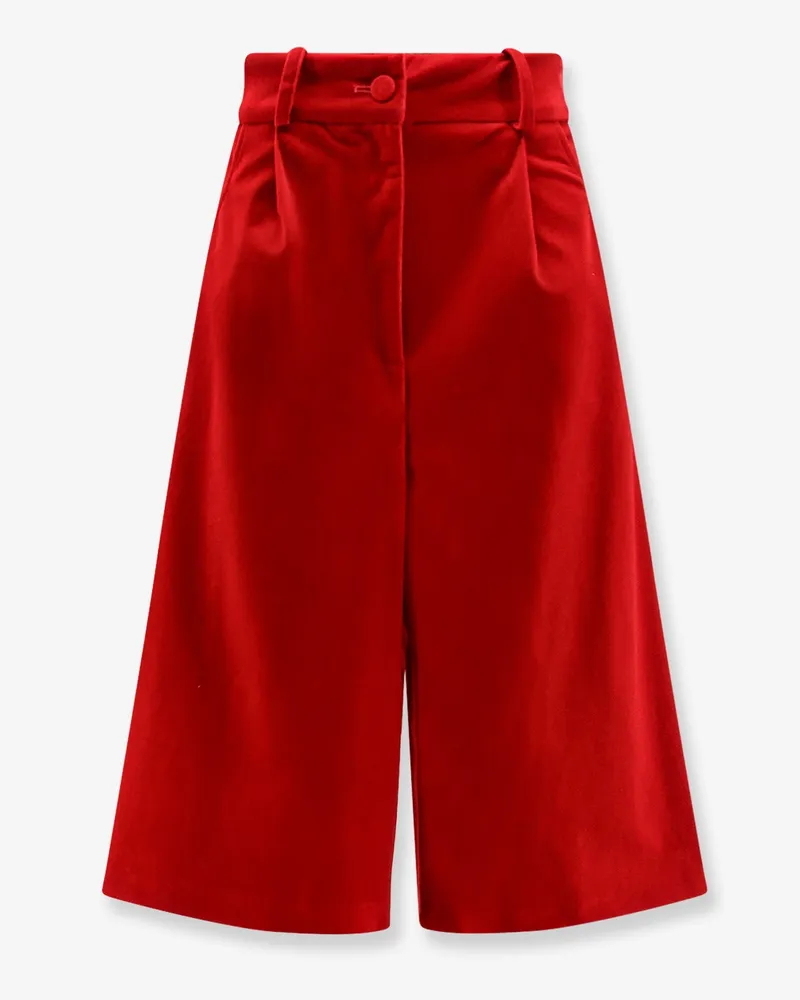 ACTUALEE Velvet Bermuda shorts -  - gender_Woman Red