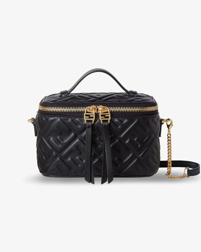 Fendi Vanity leather shoulder bag with FF motif -  - gender_Woman Black