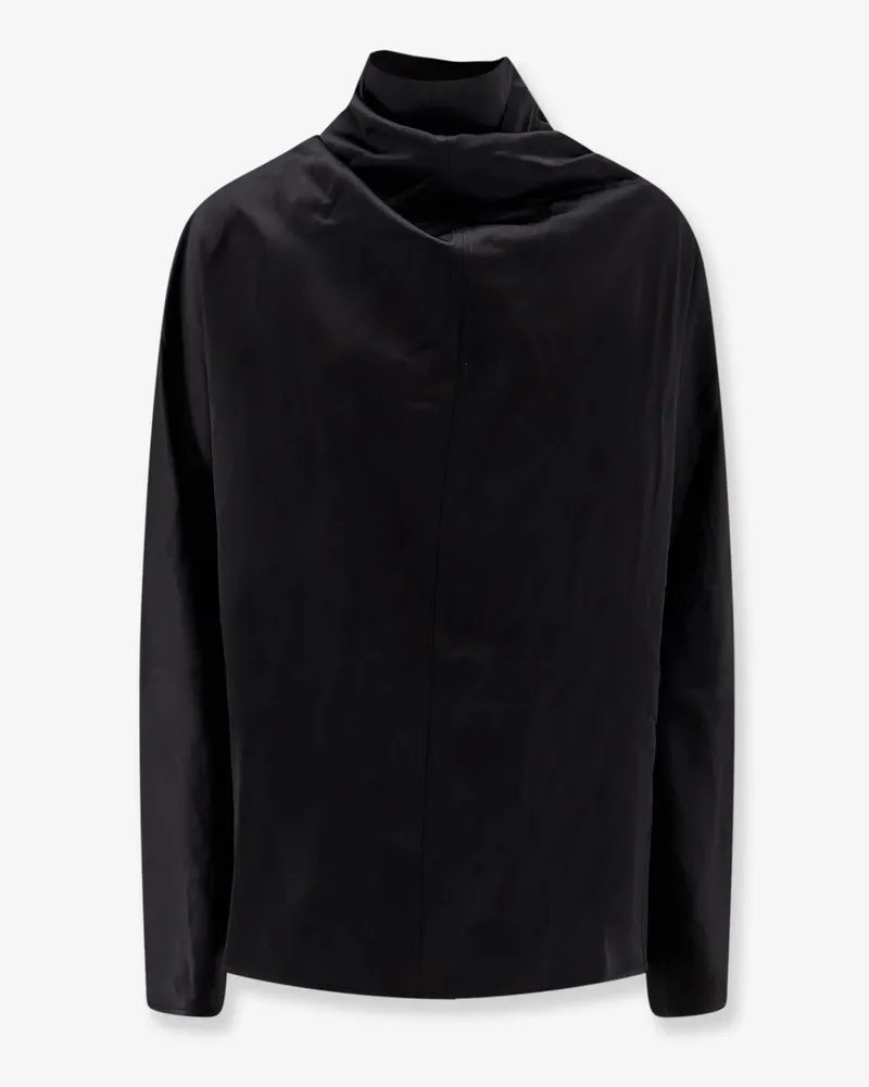 Totême Cowl Neck viscose and linen shirt -  - gender_Woman Black