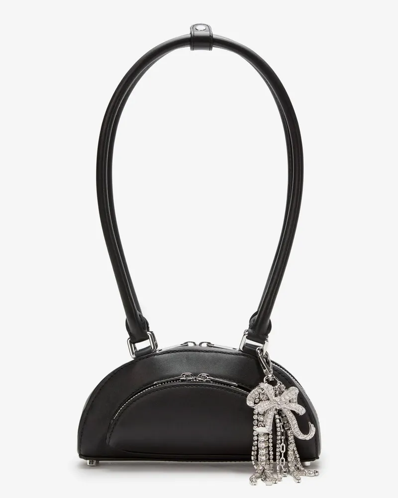 Self-Portrait Leather shoulder bag with charms -  - gender_Woman Black