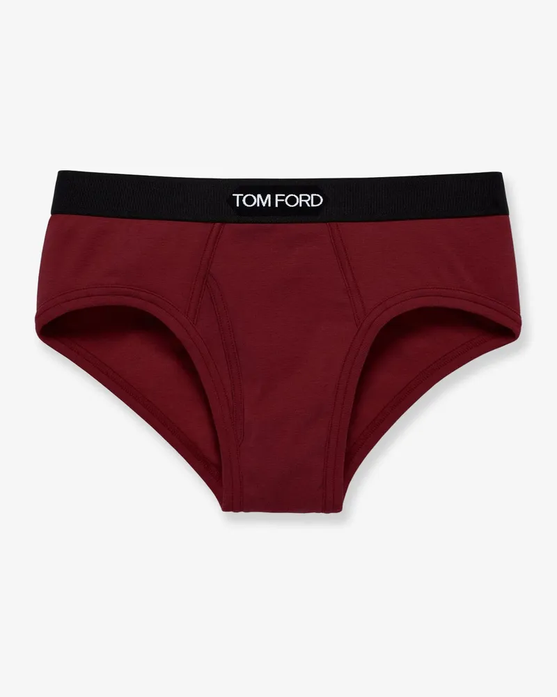 Tom Ford Brief stretch cotton slip -  - gender_Man Red