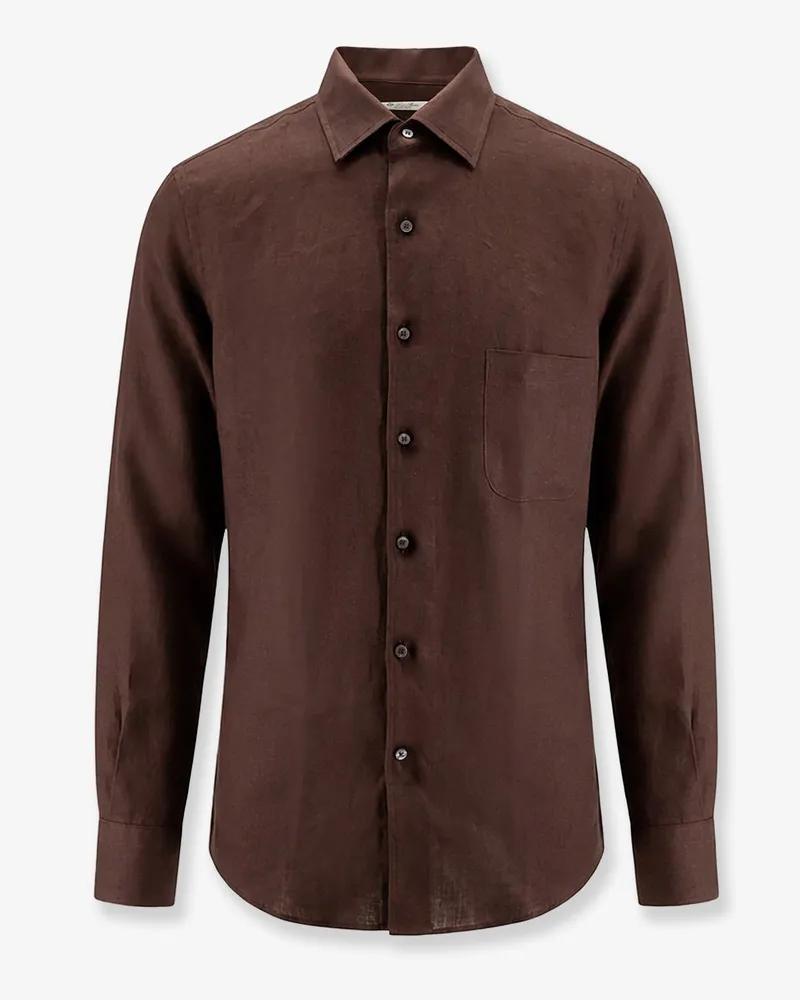 Loro Piana Andrè Linen Shirt -  - gender_Man Brown