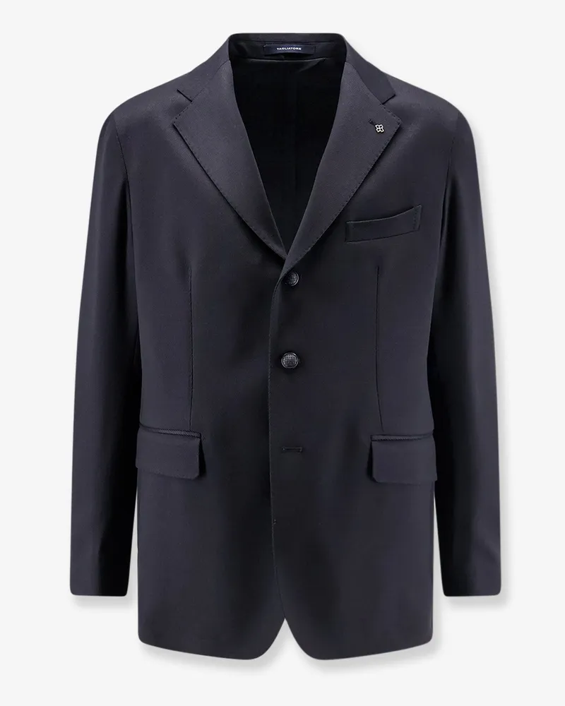 Tagliatore Single-breasted stretch virgin wool blazer -  - gender_Man Blue