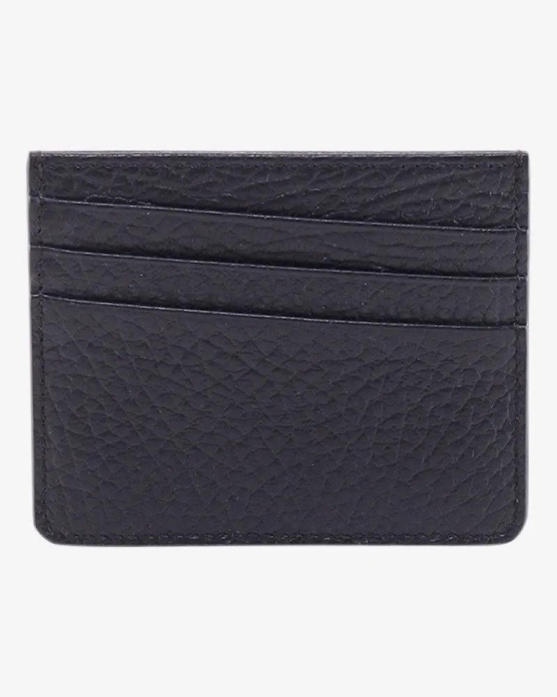Maison Margiela Four Stitches hammered leather card holder -  - gender_Woman Black