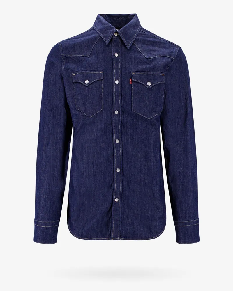 Levi's Standard fit cotton shirt -  - gender_Man Blue