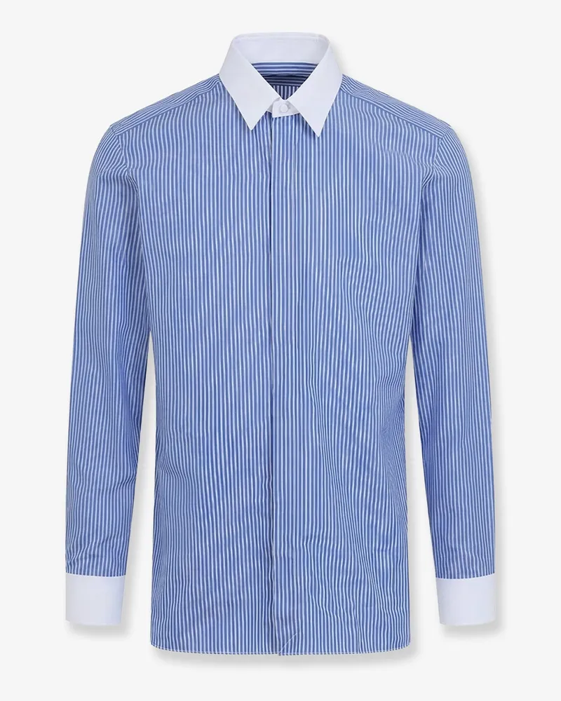 Tom Ford Striped cottton shirt -  - gender_Man Blue