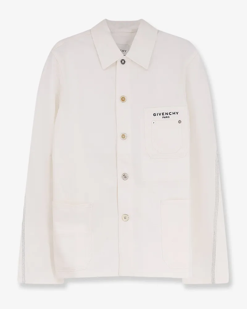 Givenchy Denim jacket with iconic lettering logo on the front -  - gender_Man White