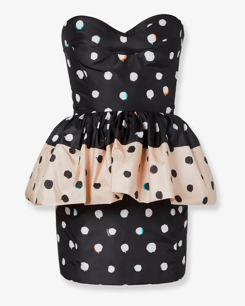 Fendi Falena Dots taffeta' bustier dress -  - gender_Woman Black