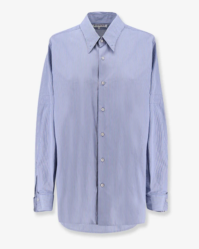 Maison Margiela Striped cotton shirt -  - gender_Woman Blue