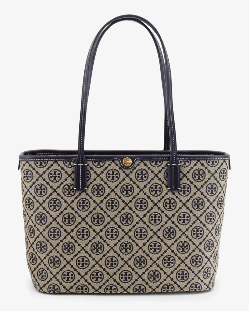 Tory Burch T Monogram Small Zip coated canvas shoulder bag -  - gender_Woman Blue
