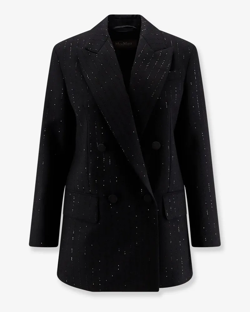 Max Mara Appia virgin wool blazer with sequins -  - gender_Woman Nero