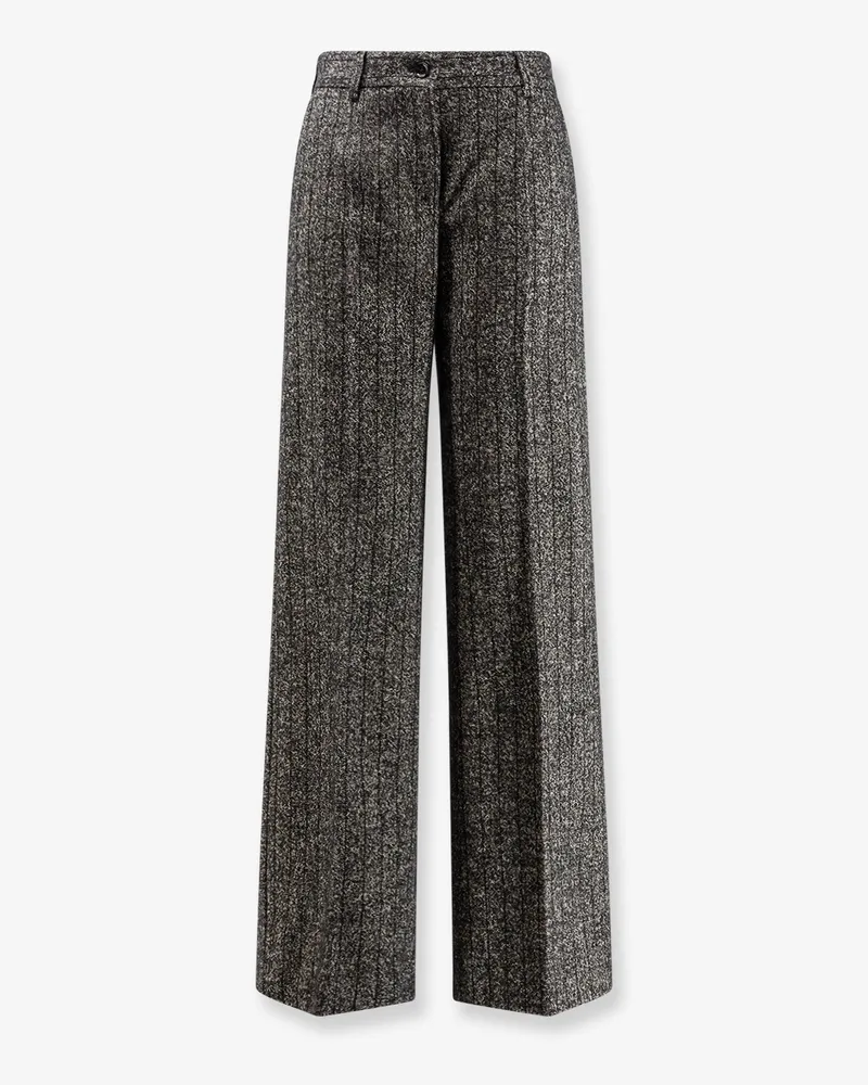Dolce & Gabbana Striped wool blend trousers -  - gender_Woman Grey