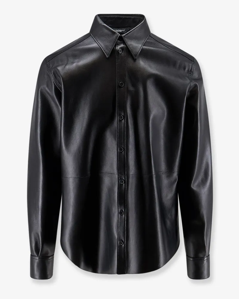 Dolce & Gabbana Leather Shirt/Jacket -  - gender_Man Black