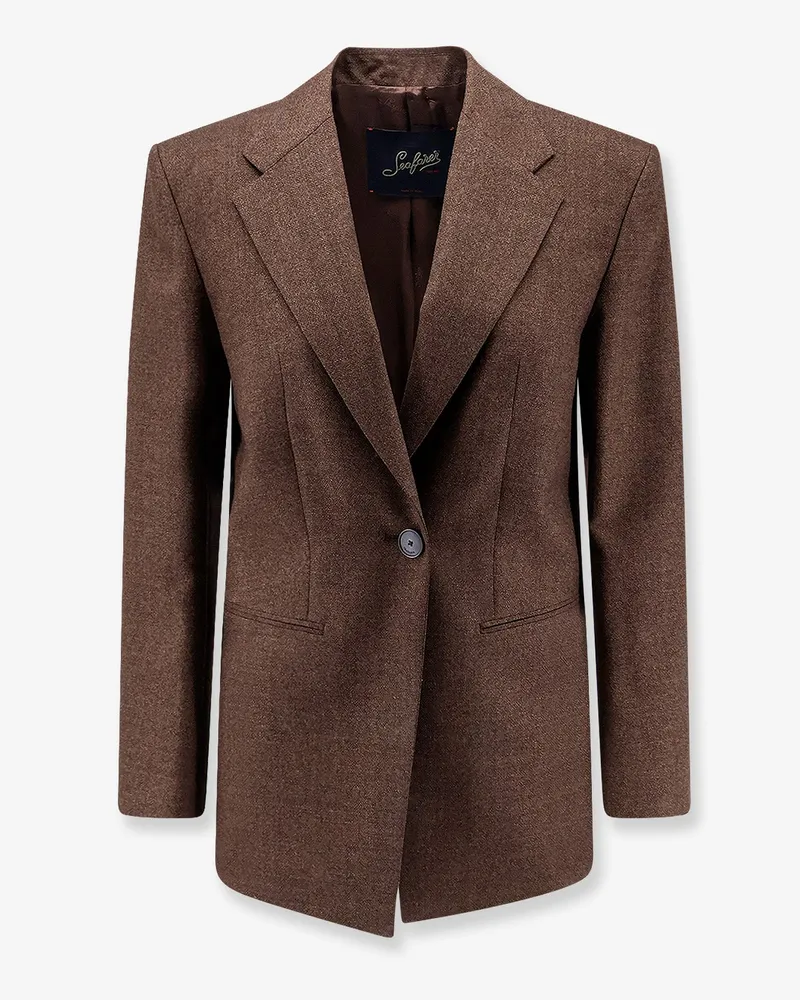 Seafarer Astro virgin merino wool blazer -  - gender_Woman Brown