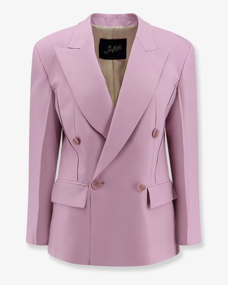 Seafarer Carmen virgin wool and silk blazer -  - gender_Woman Pink