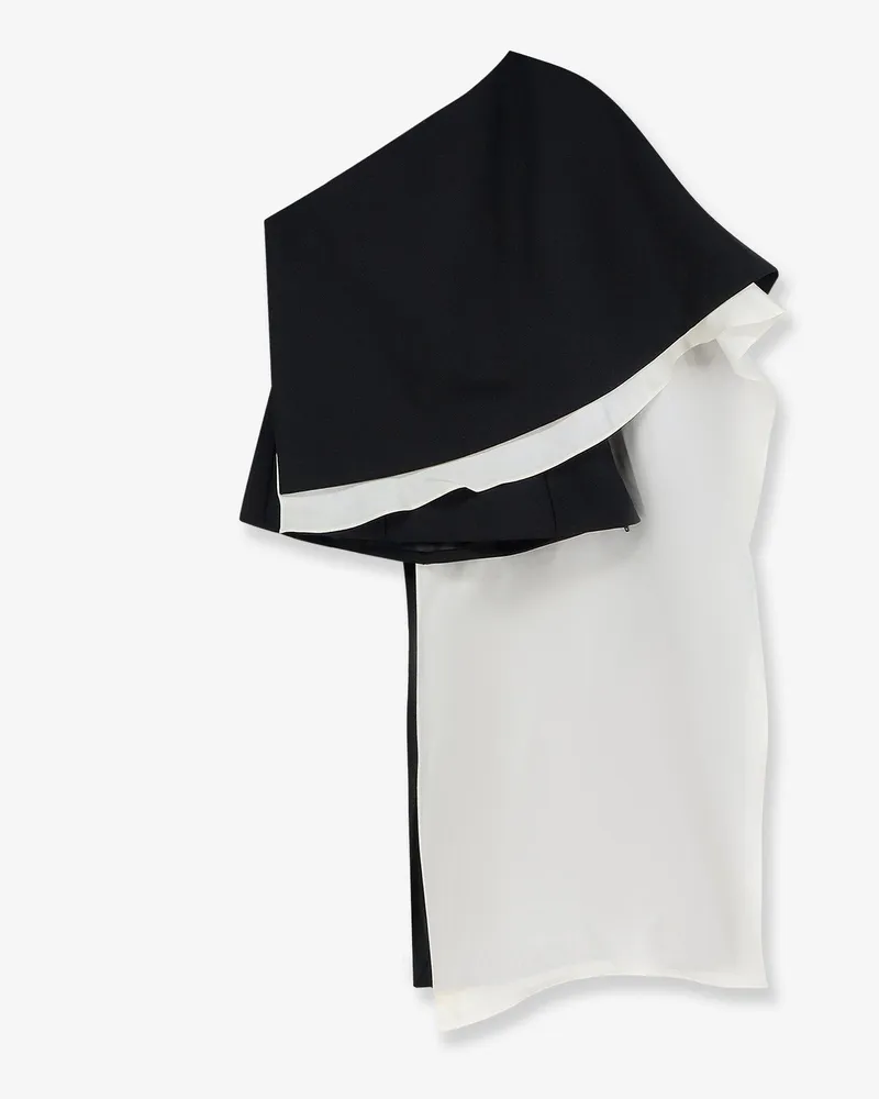 Róhe Wool blend top with silk inserts -  - gender_Woman Black