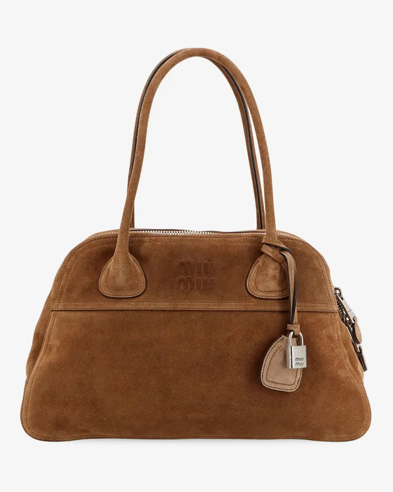 Miu Miu Vivant suede shoulder bag -  - gender_Woman Brown