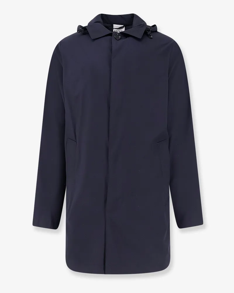 ASPESI Stadio hooded waterproof jacket -  - gender_Man Blue