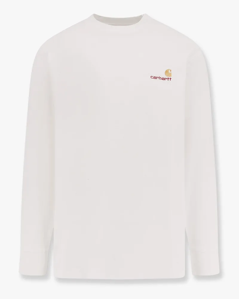 Carhartt WIP L/S American Script Organic cotton T-shirt -  - gender_Man White
