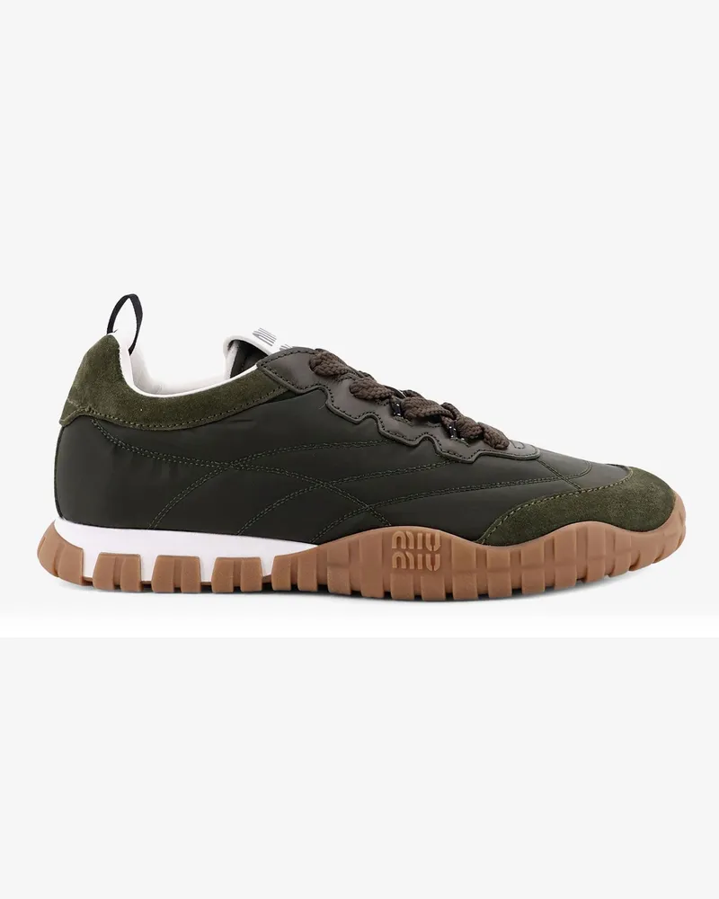 Miu Miu Technical fabric and suede Tyre sneakers -  - gender_Woman Green