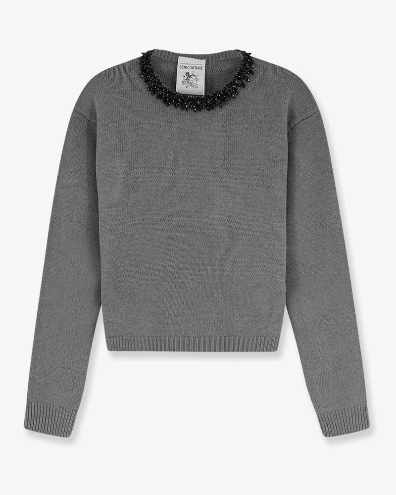 Semicouture Wool and cashmere blend sweater -  - gender_Woman Grey
