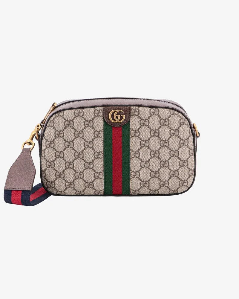 Gucci Ophidia GG Supreme Fabric and leather shoulder bag -  - gender_Man Beige