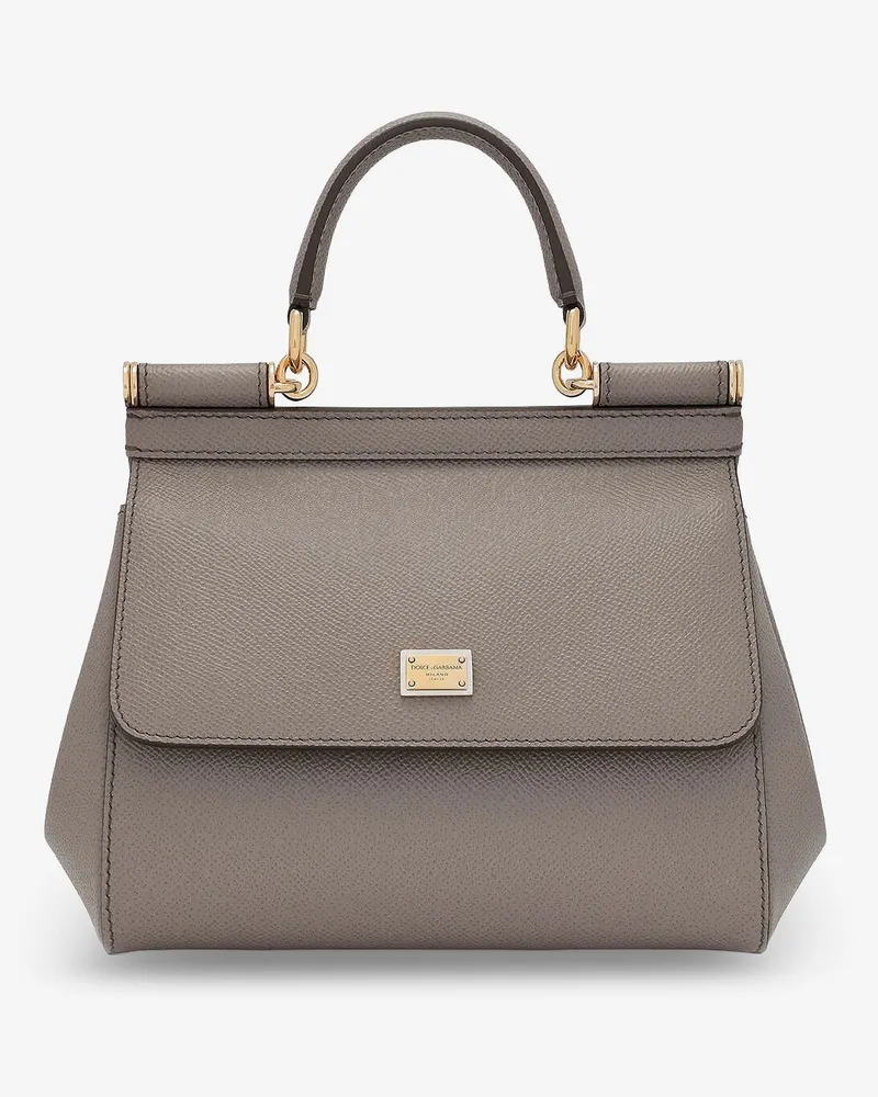 Dolce & Gabbana Sicily Medium leather crossbody bag -  - gender_Woman Beige