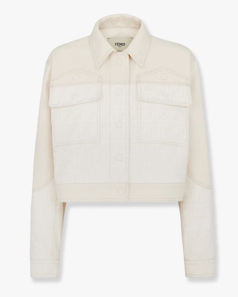 Fendi Ff off white denim jacket -  - gender_Woman White