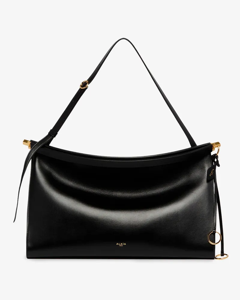 Alaïa Le Click East West Large leather shoulder bag -  - gender_Woman Black