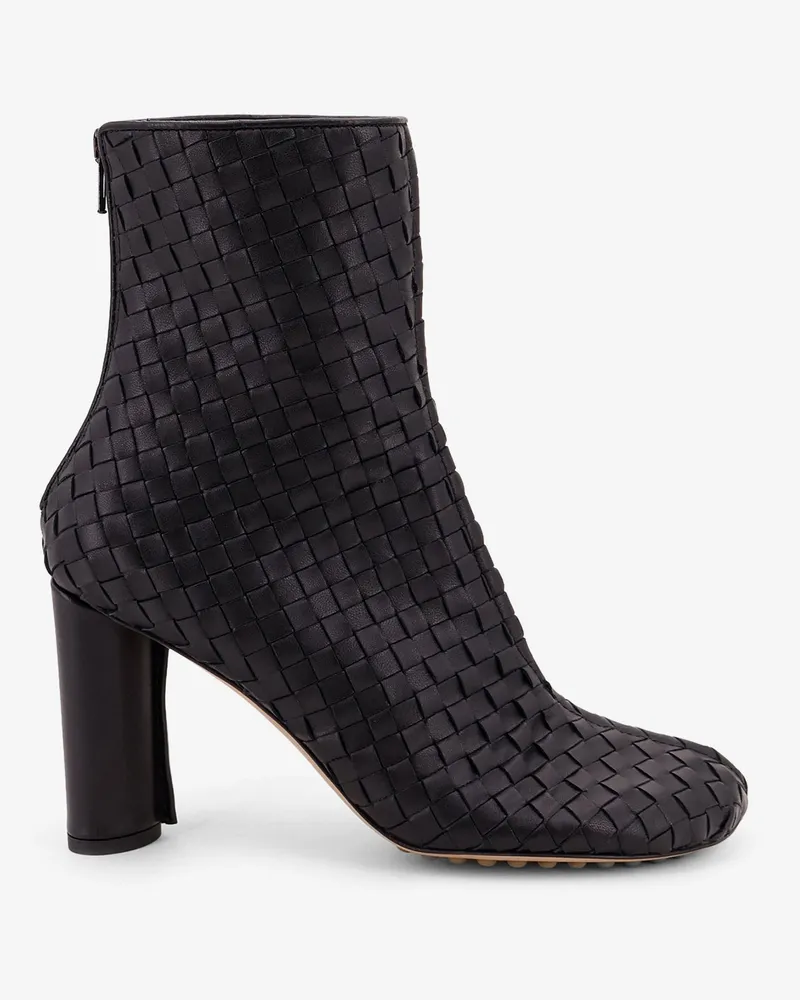 Bottega Veneta Cherry leather ankle boots with woven pattern -  - gender_Woman Black