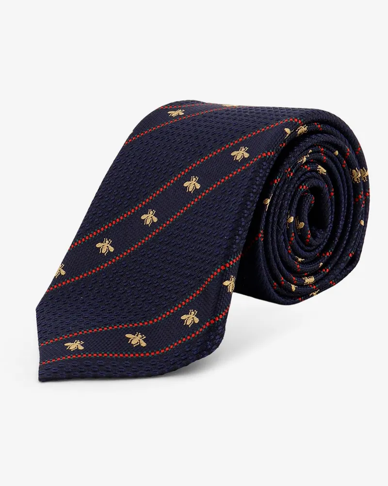 Gucci Labour silk tie -  - gender_Man Blue