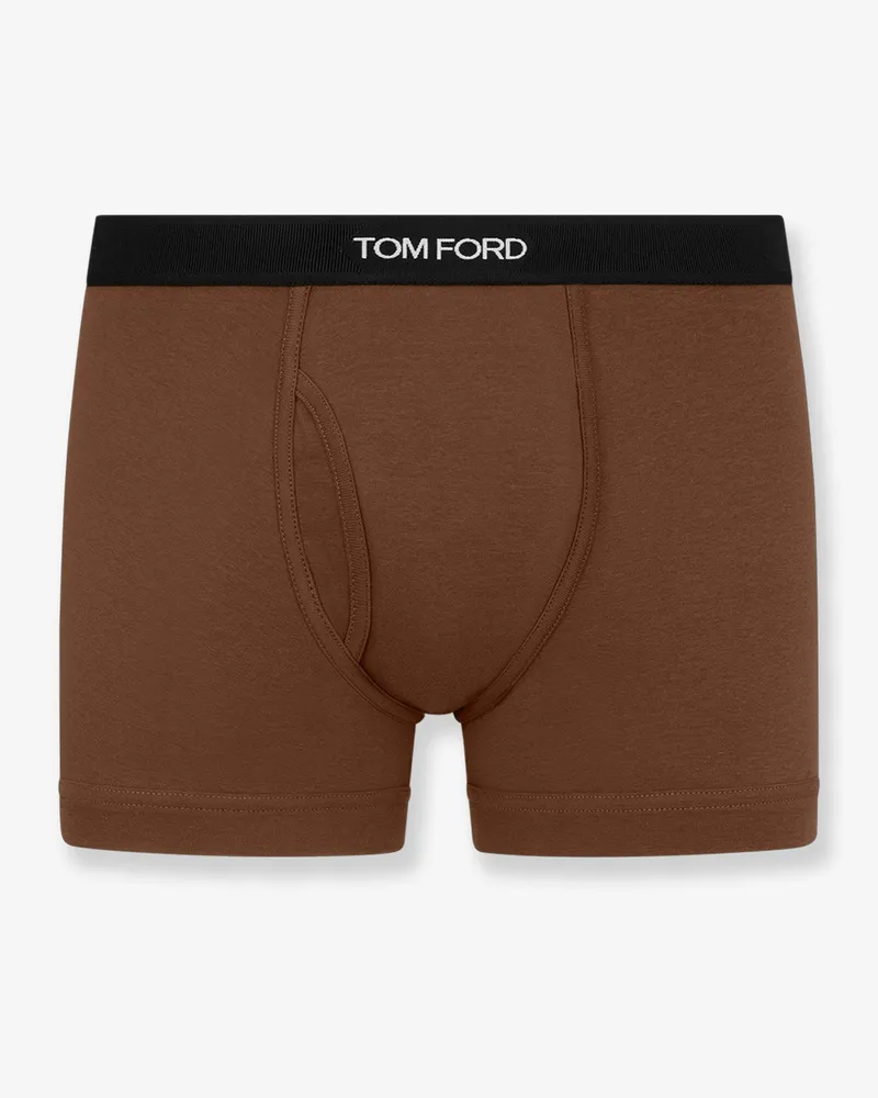 Tom Ford Stretch cotton boxer briefs -  - gender_Man Brown