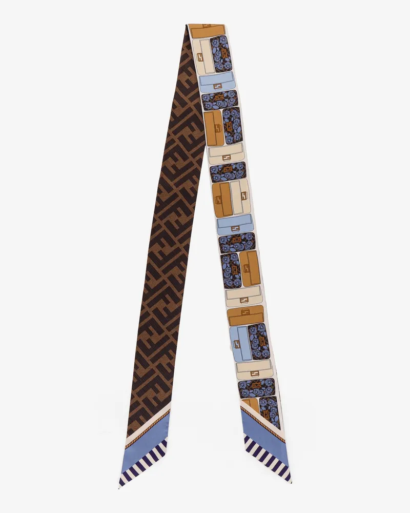 Fendi Silk bandeau with  Baguette Flowers motif - FENDI - gender_Woman Multicolor