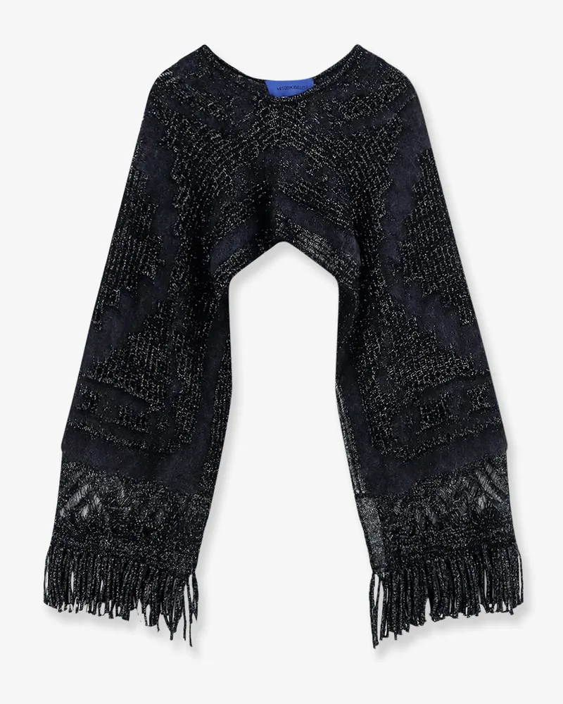 Mes Demoiselles Royce wool and mohair blend cape -  - gender_Woman Black