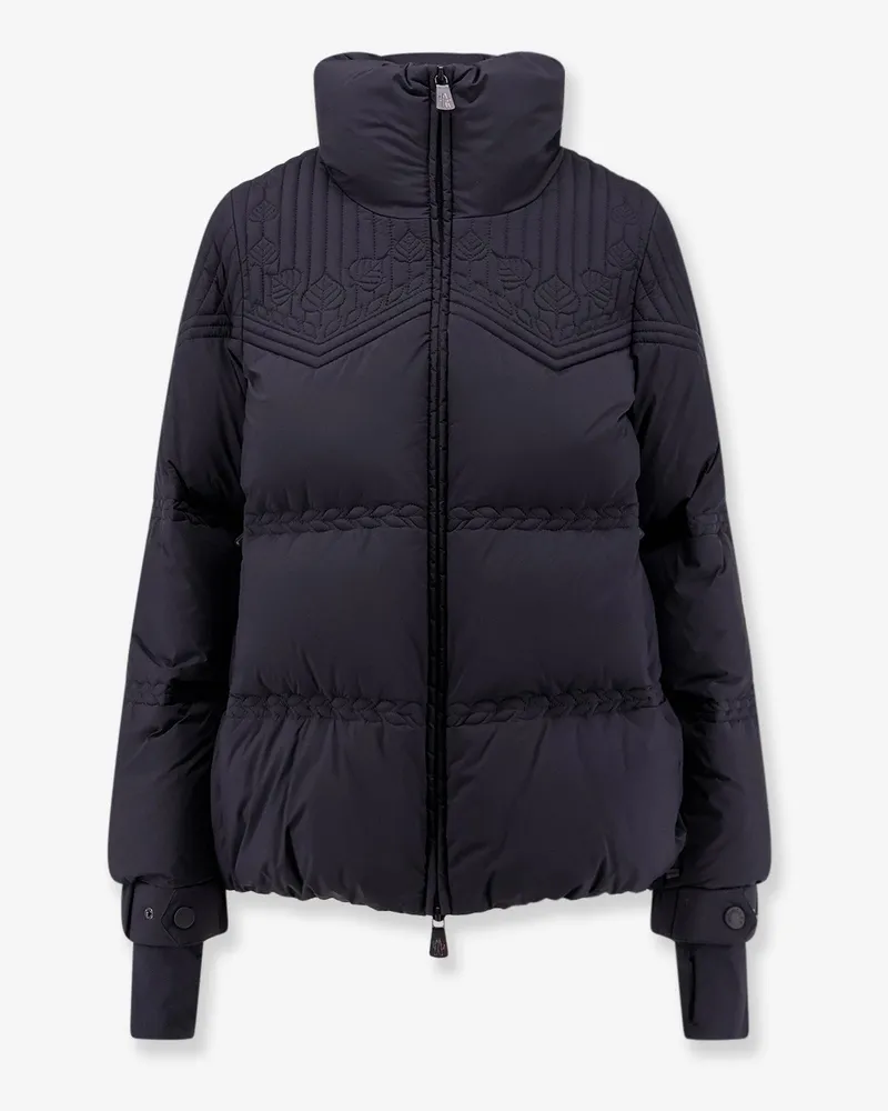 Moncler Down jacket with hood and emboridery -  - gender_Woman Black