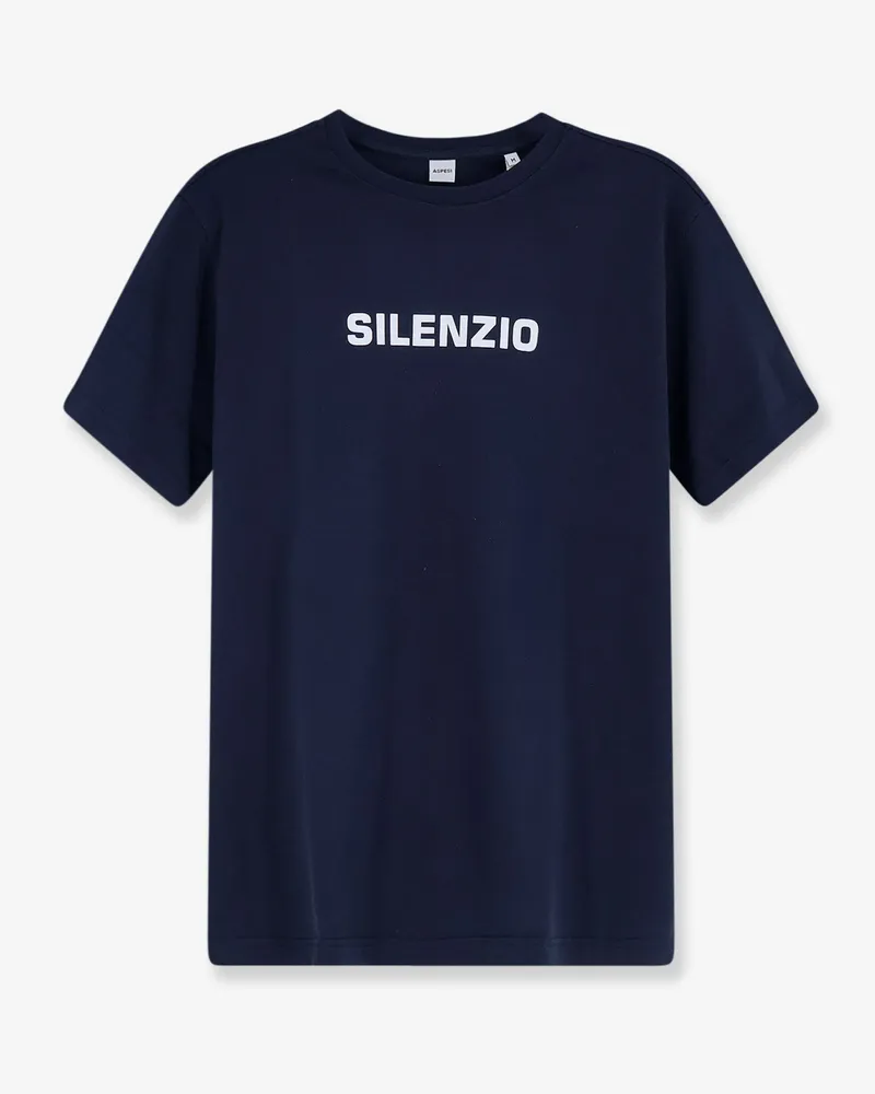 ASPESI Cotton T-shirt with print -  - gender_Man Blue