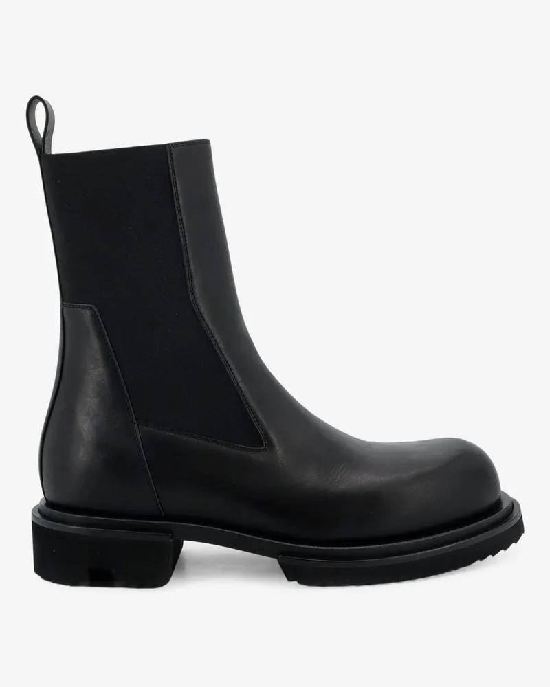 Rick Owens Gabe Leather Beatle Boots -  - gender_Man Black